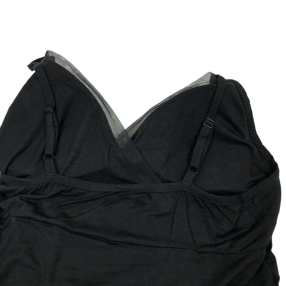 NEW Stars Above Black Chemise Nightgown Nightie Sexy Ultra Soft Padded Womens L - Picture 5 of 8